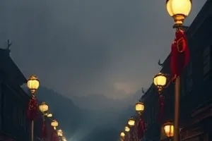 旧书店谜案剧集封面，书架夹层与老式台灯