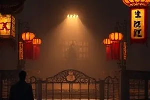 松林食堂剧集封面，木屋窗前的暖色灯与长桌